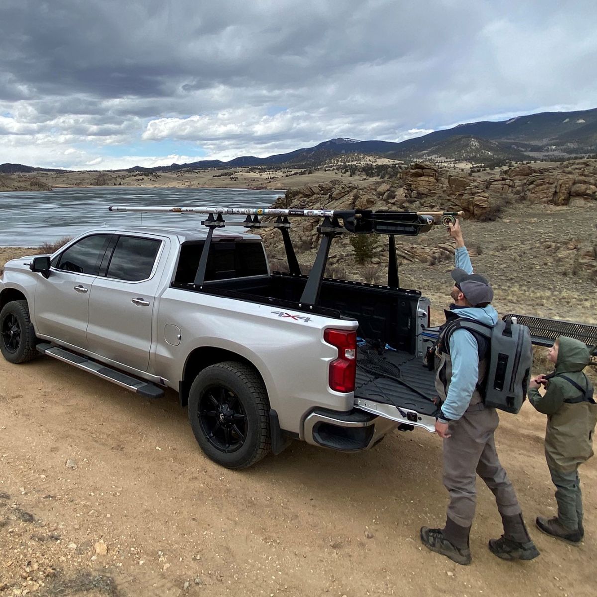 River Quiver mounted onto a pickup truck, there are endless ways to mount a River Quiver to your vehicle