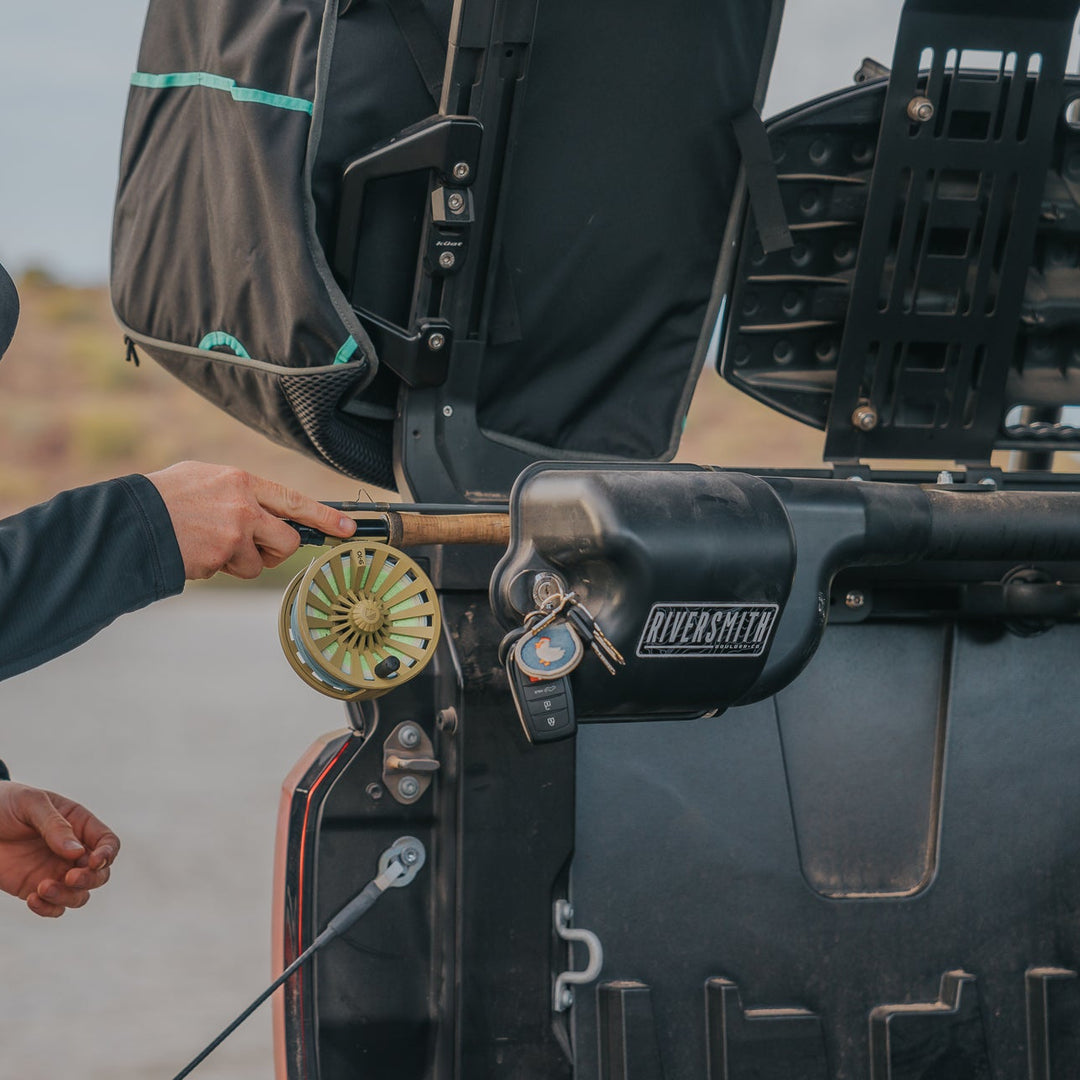 Truck Bed River Quiver - Fly Rod Holder for Trucks Riversmith Inc Truck Bed River Quiver - Fly Rod Holder for Trucks Riversmith Inc